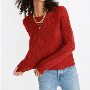Madewell Charley Pullover Sweater in Scarlet size M